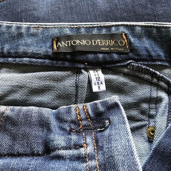 ANTONIO D’ERRICI EMBELLISHED BOOTCUT BLUE JEANS 8 - Picture 5 of 7